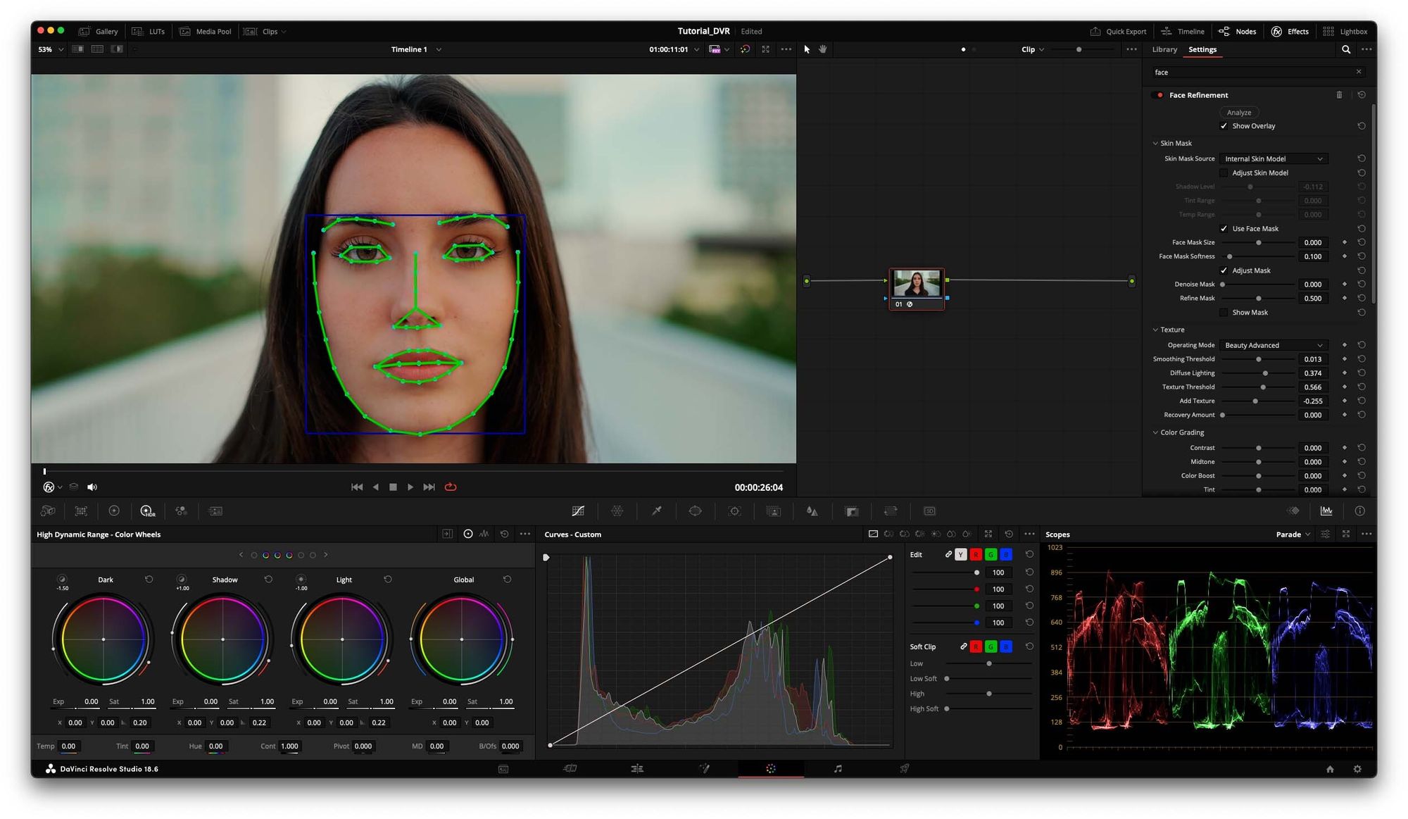 Face Refinement in DaVinci Resolve